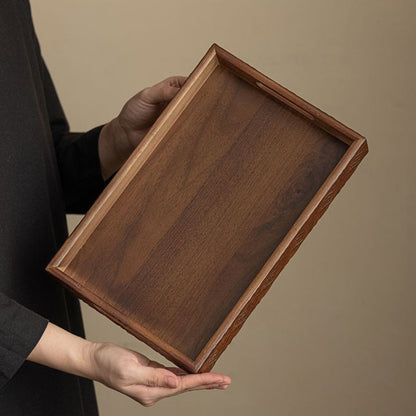 Ripple Handle Rectangular Serving Tray – Tea Tray, Pastry Plate & Storage Organizer | 3 Sizes