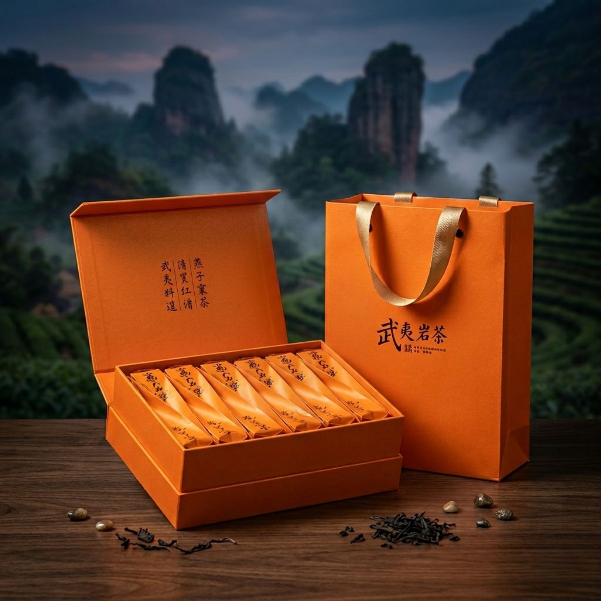 Yan Zi Ke Rou Gui Rock Oolong Tea – Premium Gift Box (8.5g × 12 Sachets)