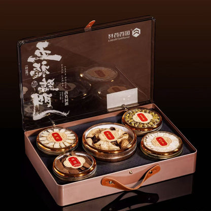 Five Blessings Premium Wellness Herb Gift Box | Ginseng, Reishi & TCM Botanicals