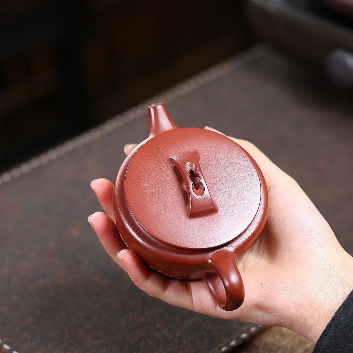 Fan Hua Han Wa Yixing Teapot | Raw Long Xue Sha Dragon Blood Clay | Handcrafted 140ml