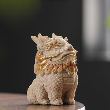 Sandstone Pixiu Tea Pet Figurine