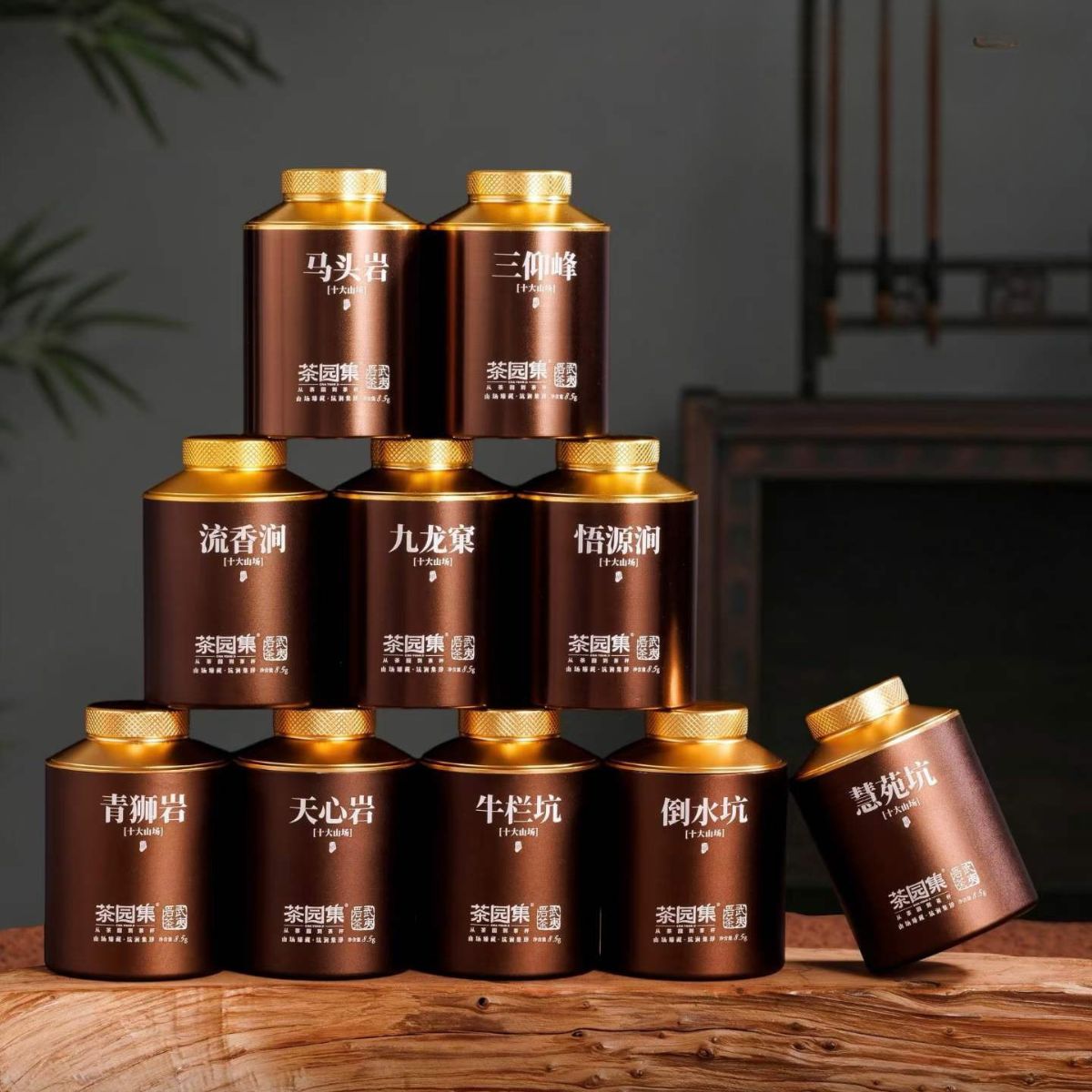 Wuyi Ten Terroirs Rock Oolong Collection | Titanium Canister Gift Set