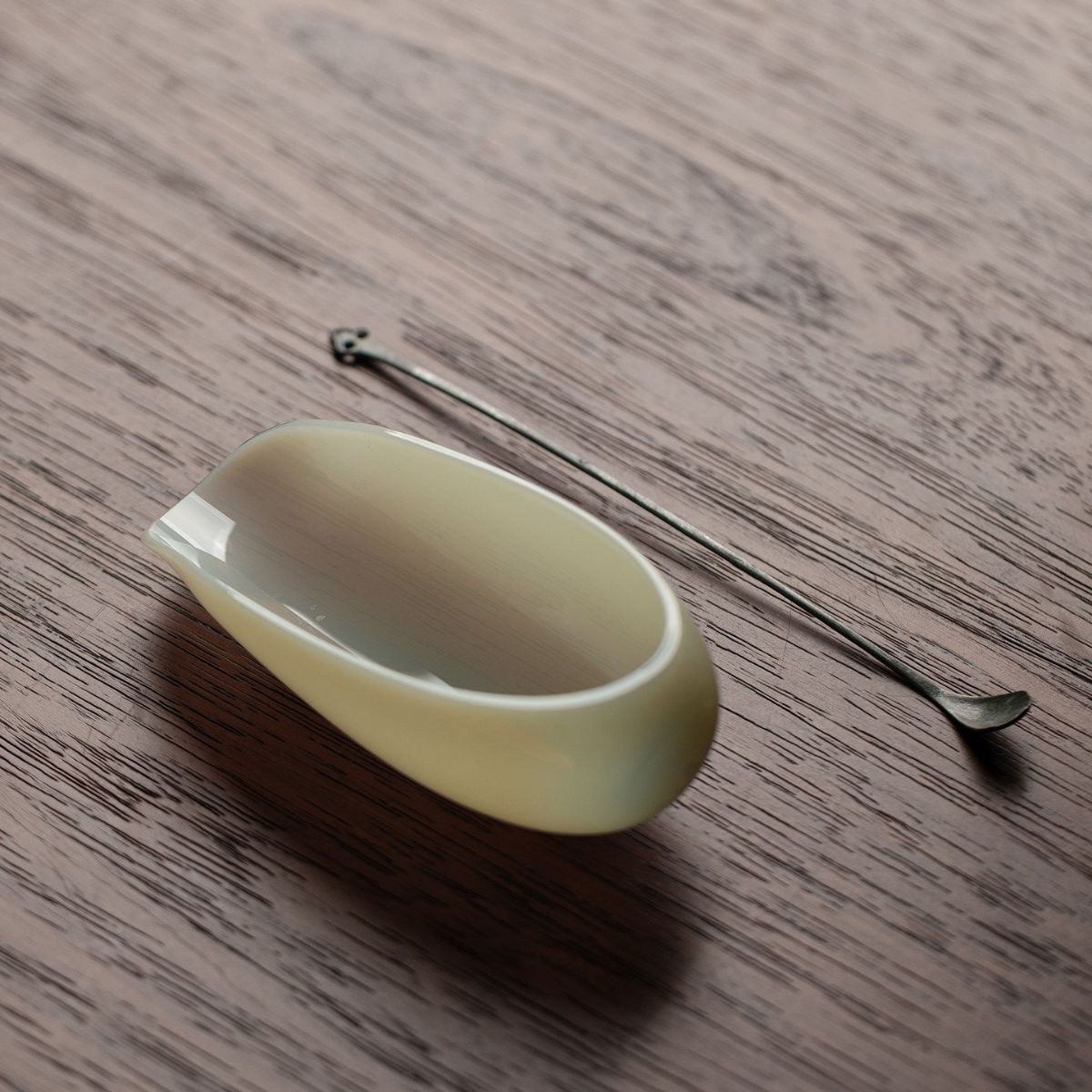 Ice Jade Glass Tea Scoop & Pick Set | Heat-Resistant Borosilicate