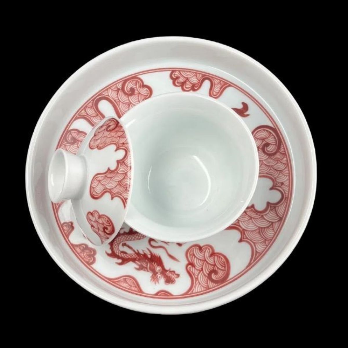 Dragon Soaring Over the Seas Gaiwan & Pot Tray Set – Lóng Téng Sì Hǎi | 2-Piece