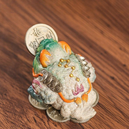 Sandstone Golden Toad Tea Pet Figurine