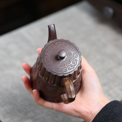 Kui Wen Jin Zhong Yixing Teapot | Raw High-Fire Duan Ni Zisha Clay | Handcrafted 250ml