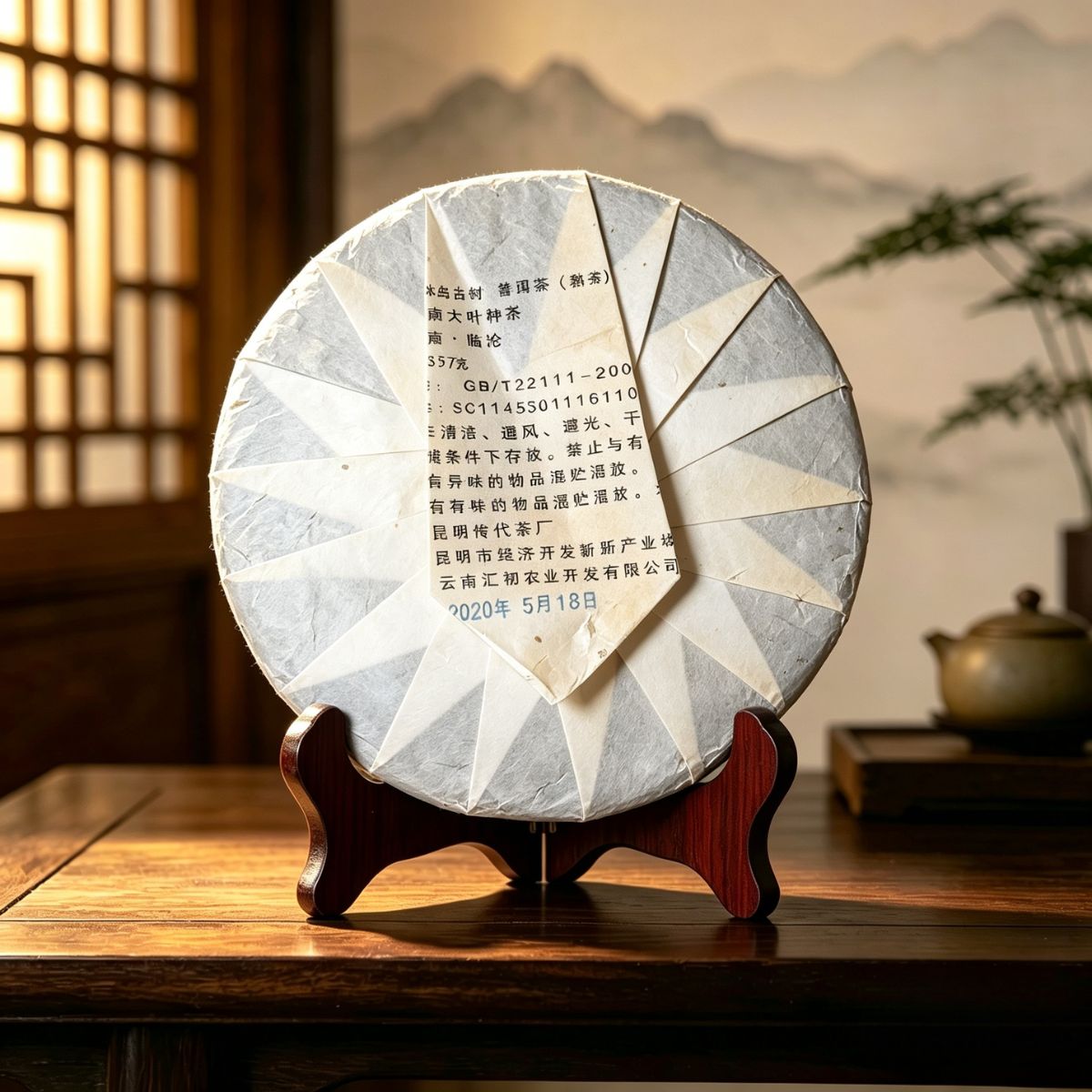 Bingdao Ripe Pu-erh Tea Cake – Red Date, Sticky Rice & Honey