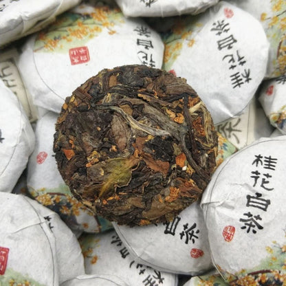 Osmanthus White Tea Mini Cakes - 2013 Aged White Tea with Golden Osmanthus