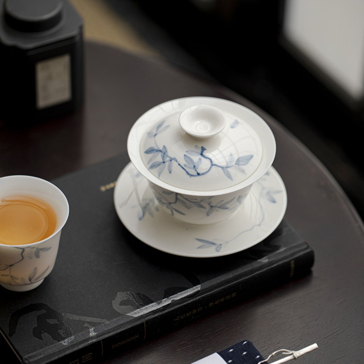 Qingzhi Yulan Sancai Gaiwan – 165ml Traditional Chinese Tea Bowl