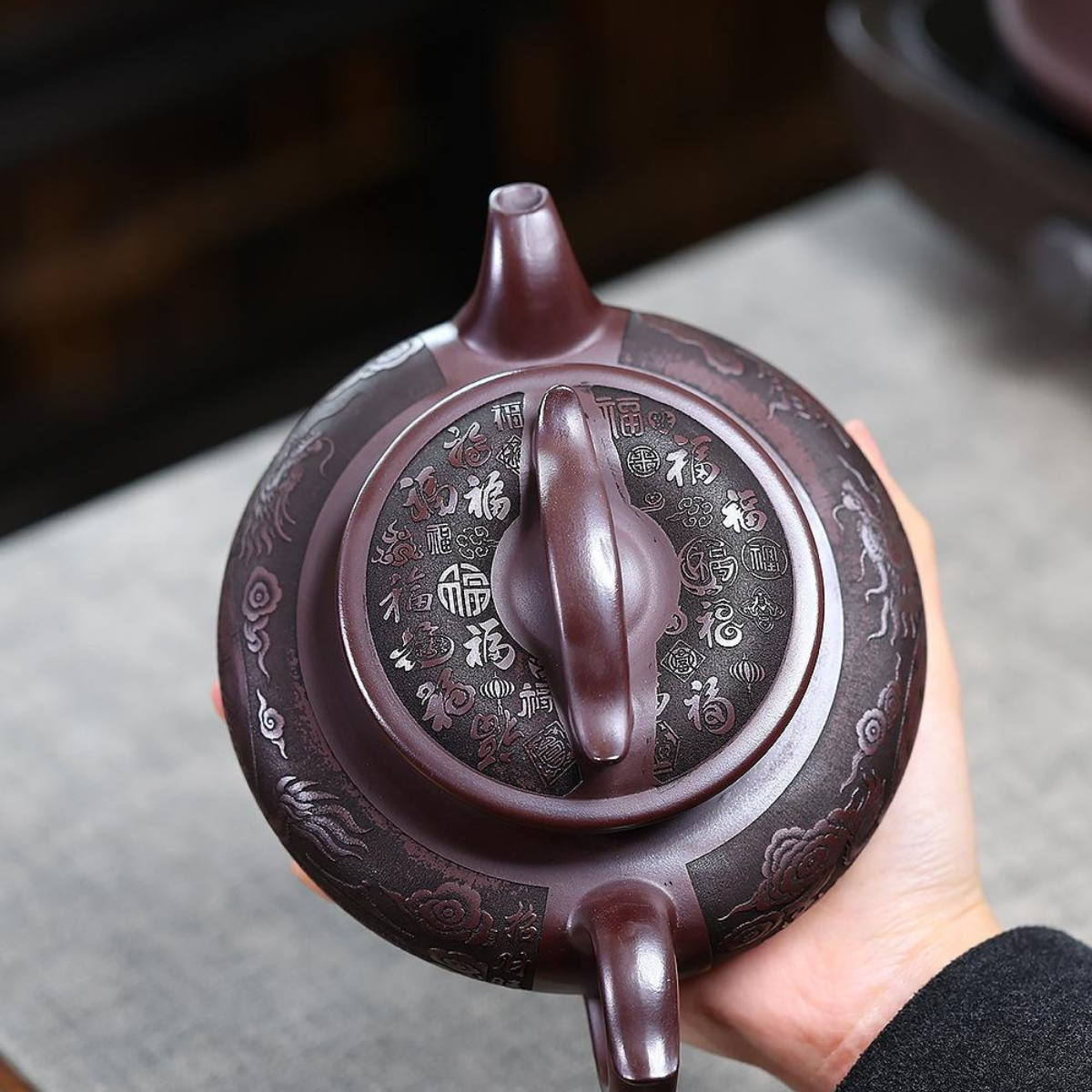San Zu Yun Qiao Yixing Zisha Teapot – Original Mine Red Clay