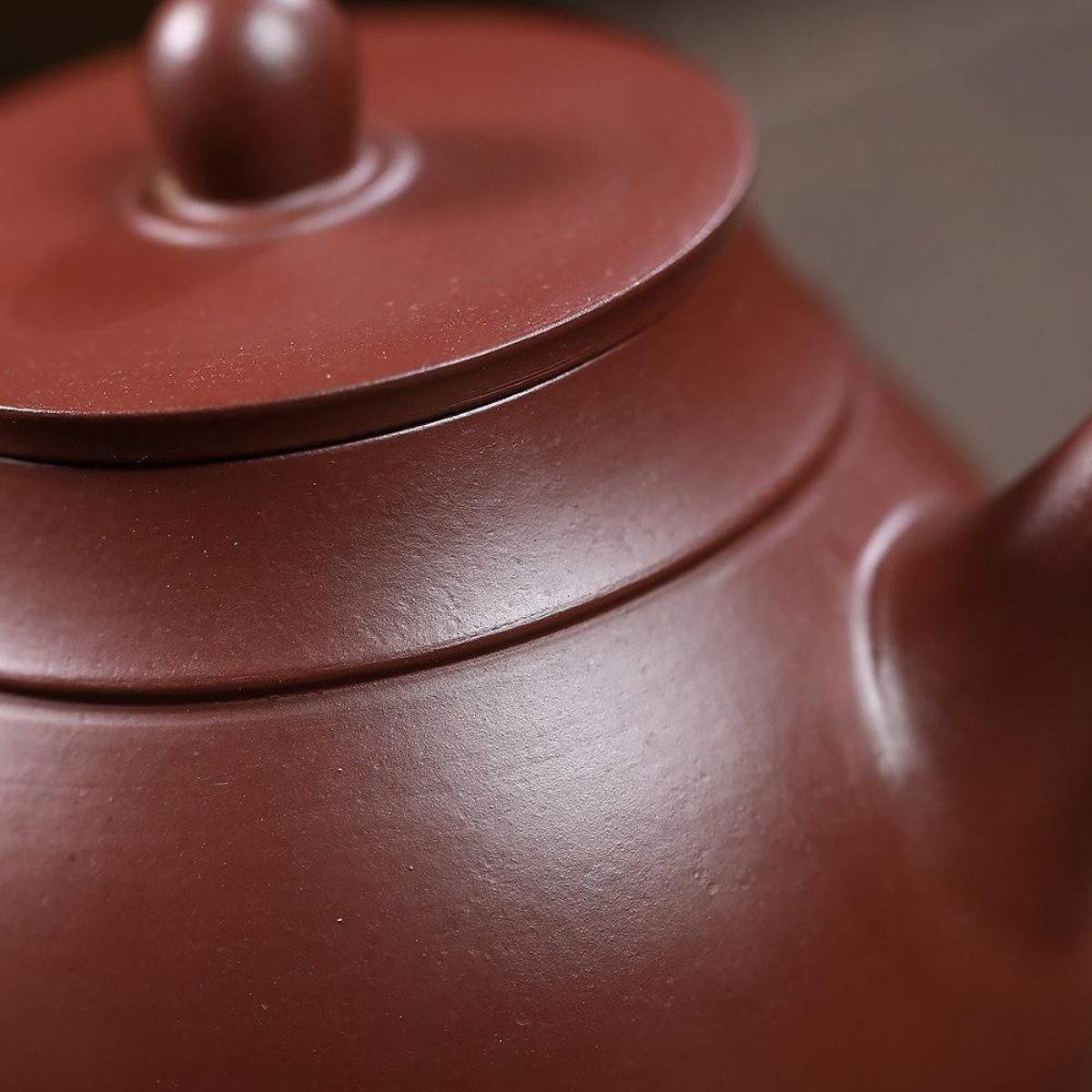 Ping Gai Lian Zi Yixing Teapot | Raw Zi Zhu Ni Purple-Vermillion Clay | Handcrafted 190ml