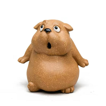 Zisha Clay Pug Tea Pet – Yixing Purple Clay Tea Companion