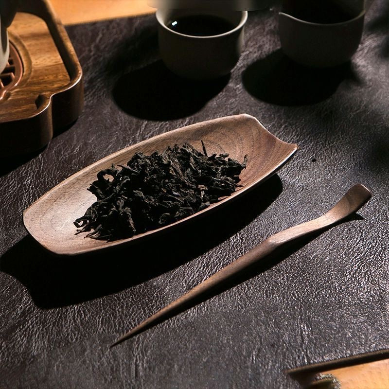 Black Sandalwood Tea Scoop & Tea Pick Set – Premium Ebony Wood Gongfu Tea Tools (2-Piece)