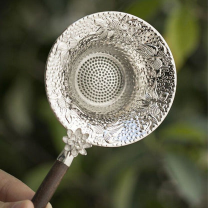 Koi Fish Tea Strainer Set | Handcrafted Loose Leaf Infuser with Stainless Steel Drip Tray