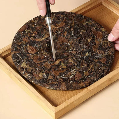 2019 Fuding Shou Mei Aged White Tea Cake | Bamboo Tray Sun-Dried | 300g Compressed