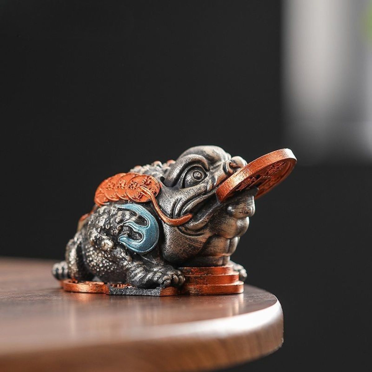 Sandstone Golden Toad Tea Pet Figurine