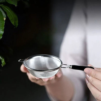 Stainless Steel Tea Strainer with Ceramic Handle