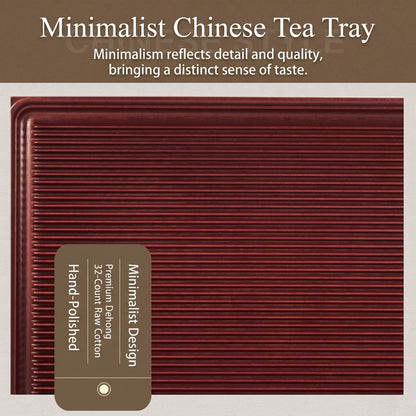 Kamjove Large Bakelite Tea Tray with Drainage System | 32-Count Cotton Board | No Paint No Wax