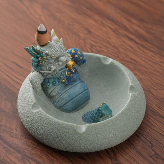 Dual-Use Backflow Incense Burner & Ashtray