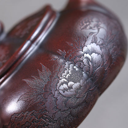 Mudan Hanjiang Yixing Teapot — Handcrafted Ancient Wuni Clay, 170ml