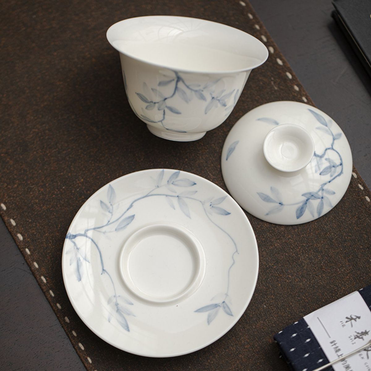 Qingzhi Yulan Sancai Gaiwan – 165ml Traditional Chinese Tea Bowl