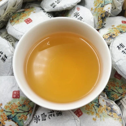 Osmanthus White Tea Mini Cakes - 2013 Aged White Tea with Golden Osmanthus