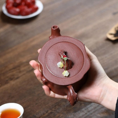 Weathered Stump Rustic Grace Yixing Teapot - Original Mine Purple Clay 250ml
