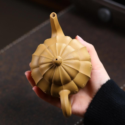 Ru Yi Gong Deng Yixing Zisha Teapot – Original Mine Golden Duan Clay (280cc)