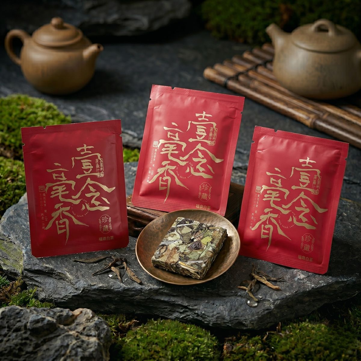 Yi Nian Hao Xiang – Fuding Aged Shou Mei White Tea Mini Cake Box (7g × 12 Cakes)