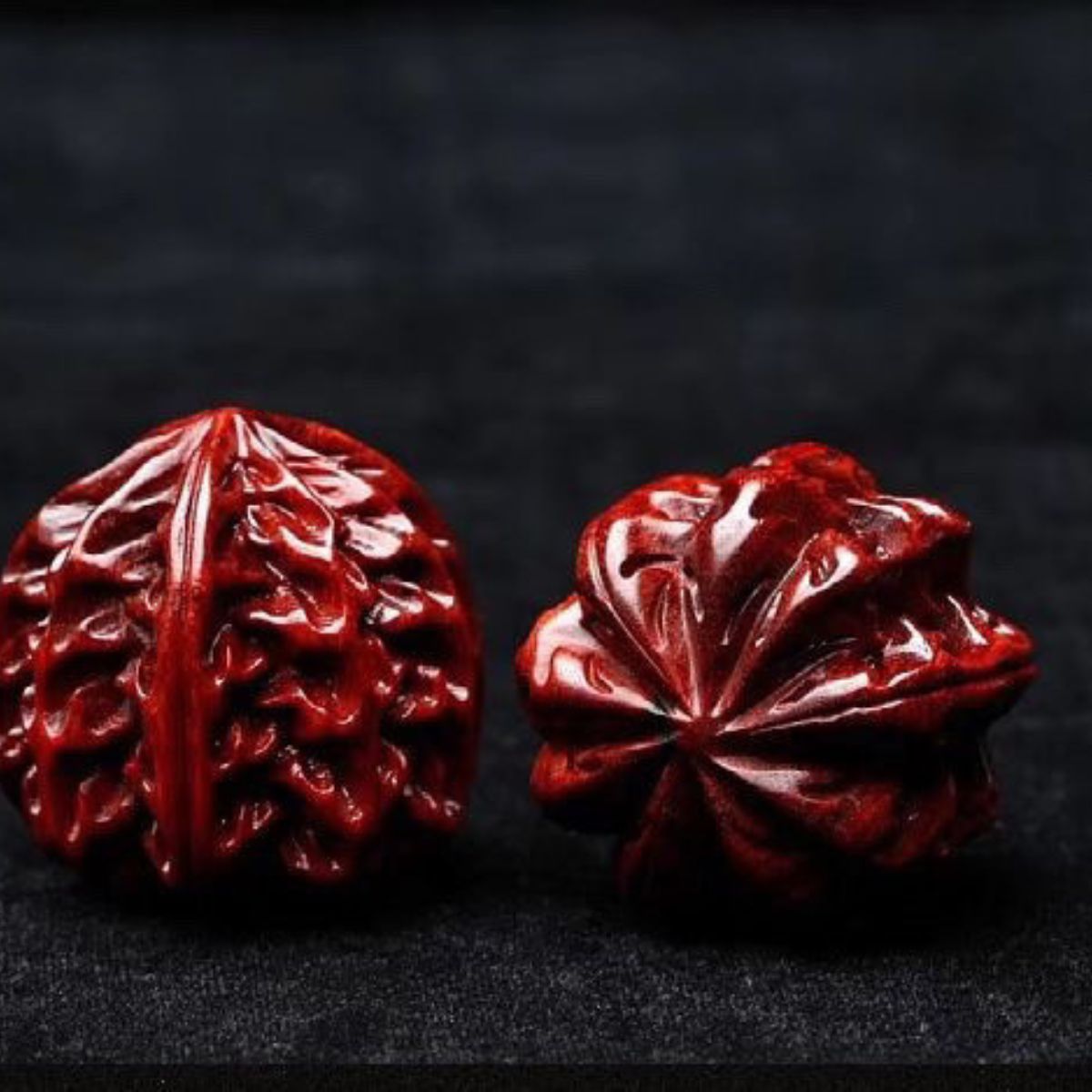 Authentic Red Sandalwood Hand Massage Balls (Set of 2) – Chinese Wenwan Baoding Balls for Stress Relief & Mindfulness