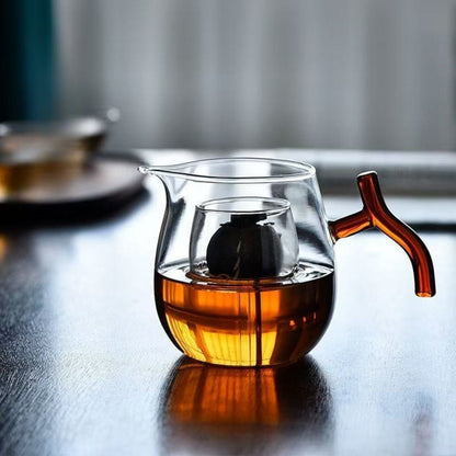 Xiao Qing Gan Glass Tea Pitcher – 500ml | Dedicated Citrus Pu-erh Infuser with Separator