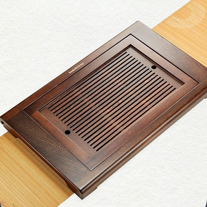Kamjove Wenge Wood Tea Tray Set | New Chinese Style | Dry Brewing Tea Table — 2 Sizes