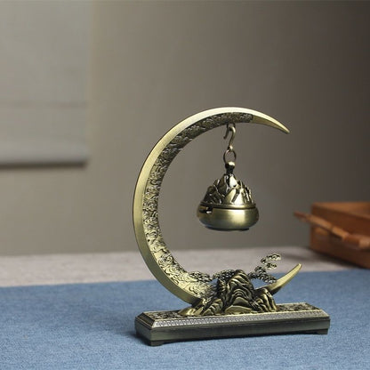 Yun Yue Shan Chuan Hanging Backflow Incense Burner Gift Set – Dual-Use Alloy with 2 Incense Varieties