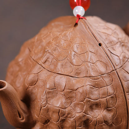 Hetao Yixing Teapot — Handcrafted Duanni Clay, 200ml | Gift Set