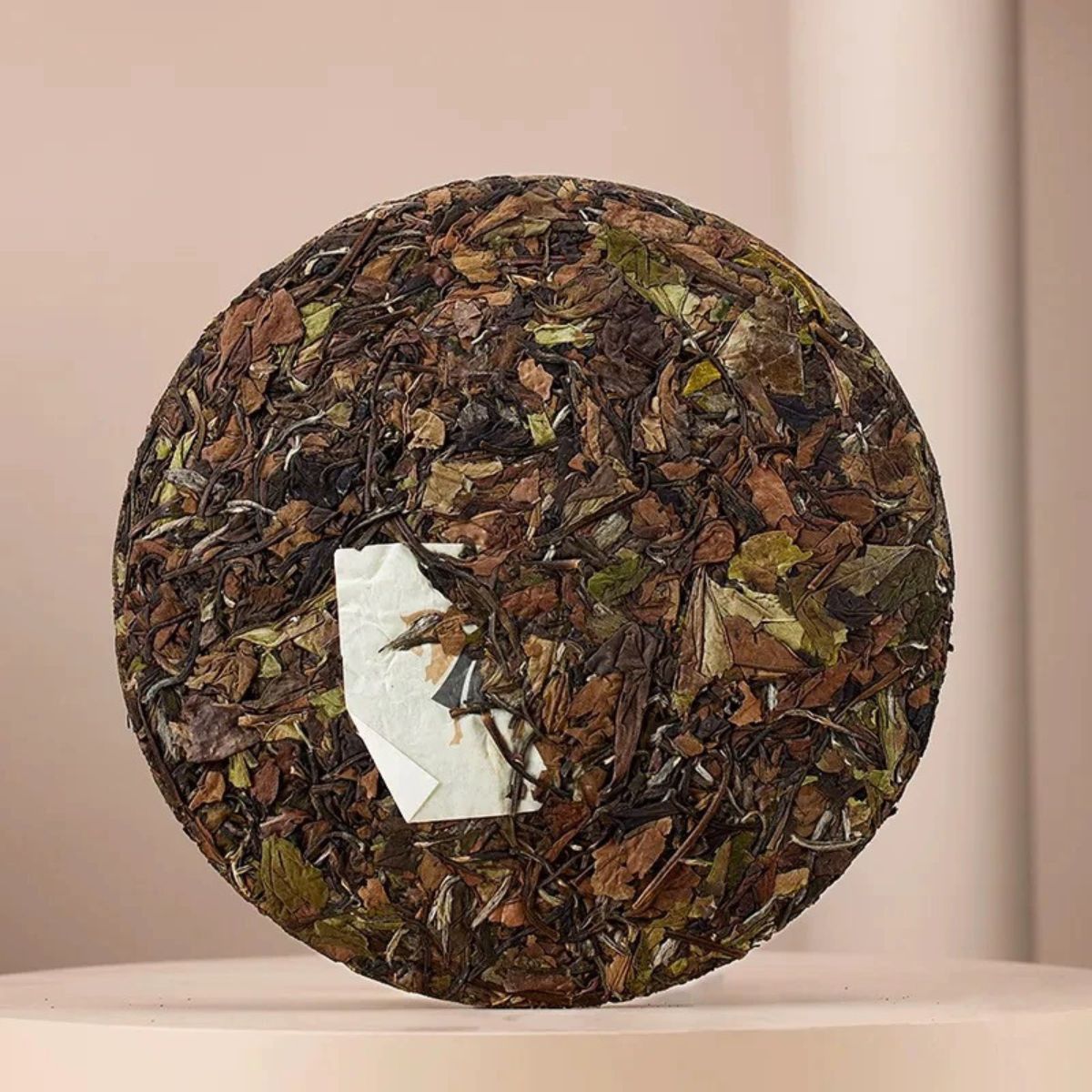 2019 Fuding Shou Mei Aged White Tea Cake | Bamboo Tray Sun-Dried | 300g Compressed