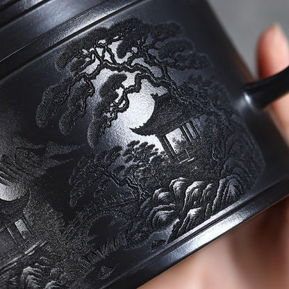 Queming Songhe Gaode Zhong Yixing Teapot — Xuantie Shihuang Clay, 570ml | Signed Artist | Gift Set