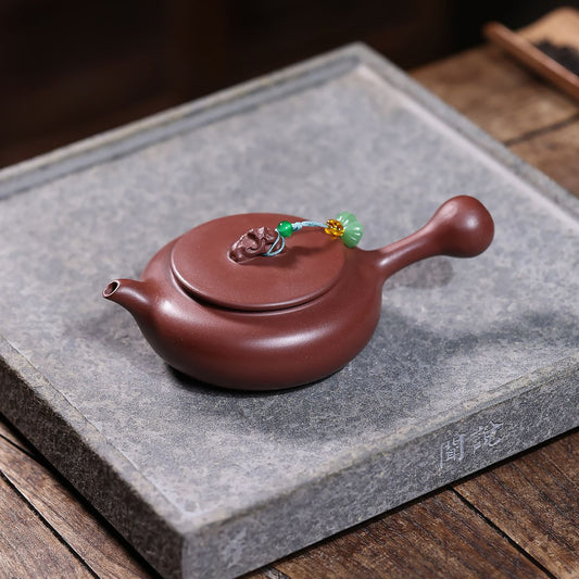 Taihu Stone Tang Yu Zisha Teapot | Raw Ore Purple Clay | 160ml Handcrafted Gongfu Tea Pot