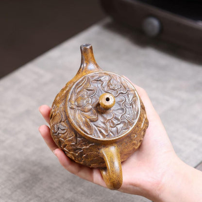 Yi Ban Xin Lian Yixing Teapot | Rare Longgu Jinsha Zisha Clay | Handcrafted 320ml