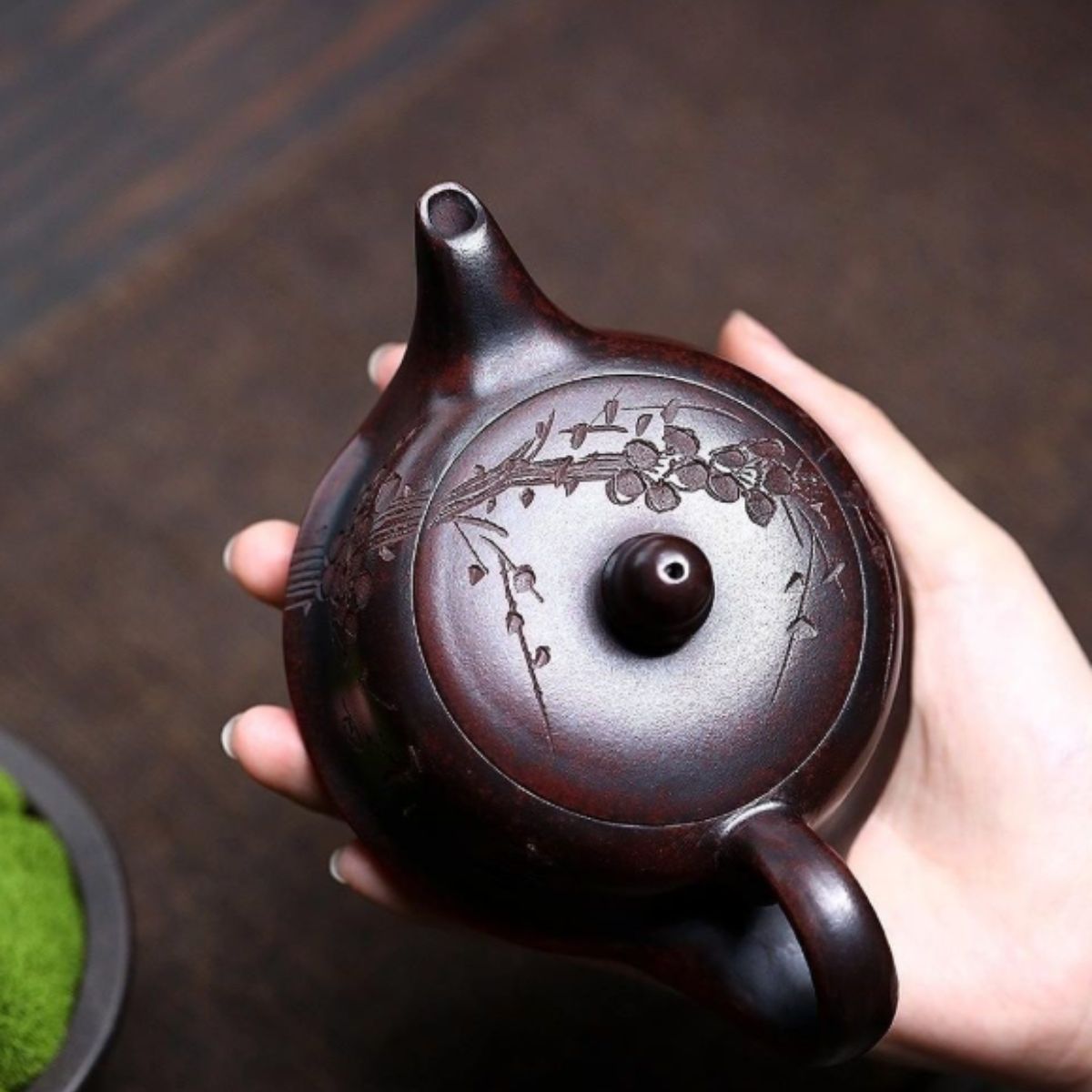Yixing Purple Clay Teapot "Cold Fragrance Melody" 230ml - Handmade Ancient Red Clay