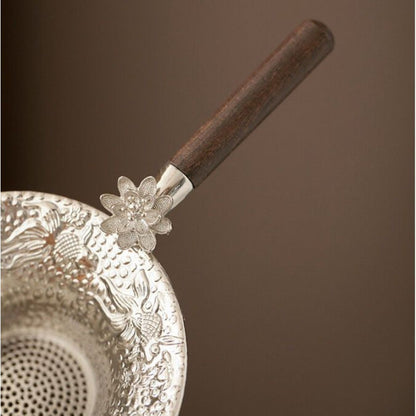 Koi Fish Tea Strainer Set | Handcrafted Loose Leaf Infuser with Stainless Steel Drip Tray