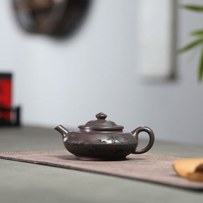 Fei Huang Teng Da Yixing Tea Set | Chi Long Xue Sha Red Dragon Clay | Teapot & 2 Cups