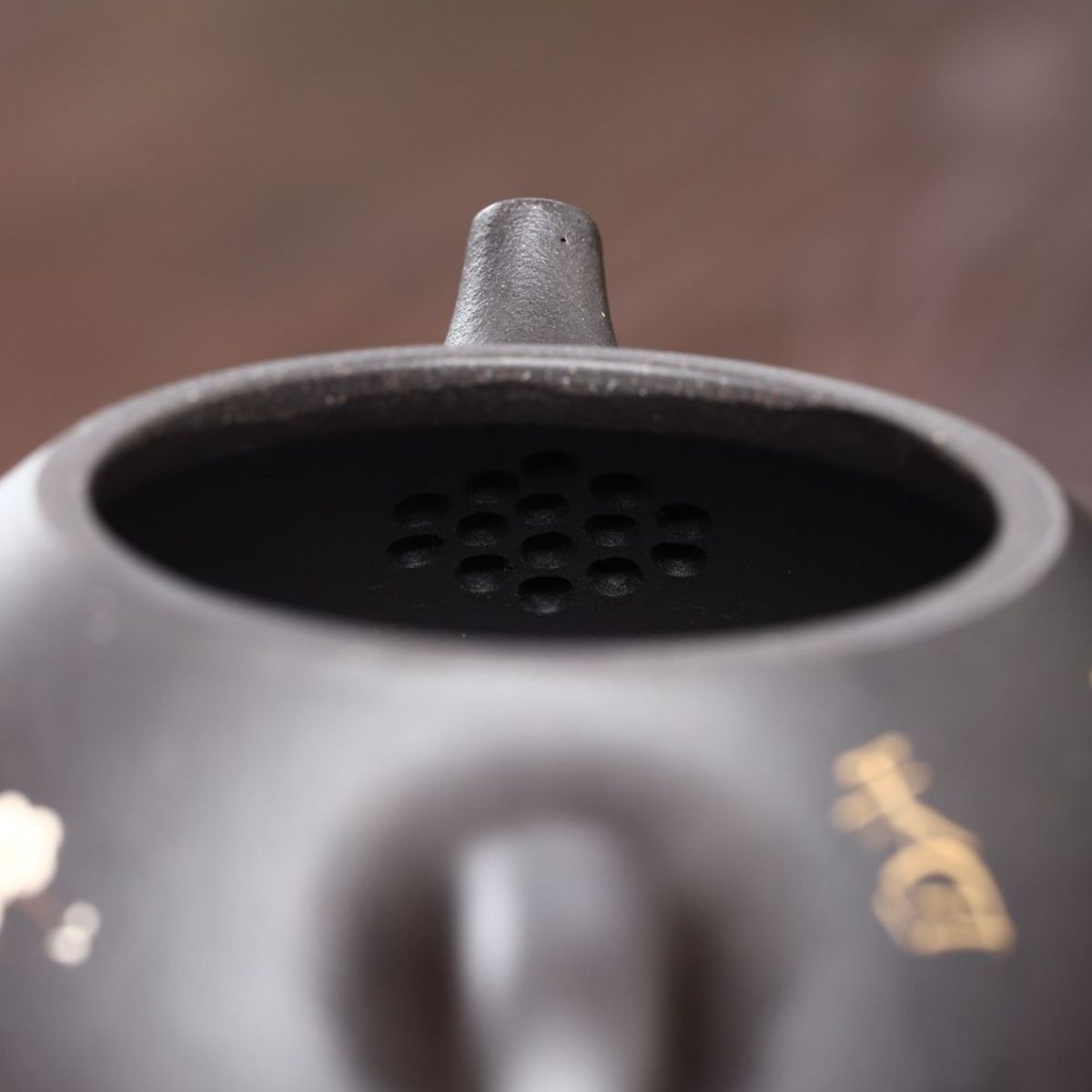 Handmade Yixing Purple Clay Teapot 220ml - Original Black Clay Plum Blossom Shipiao Zisha Gongfu Tea Pot
