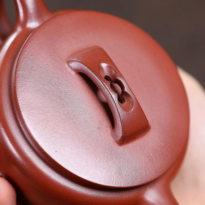Fan Hua Han Wa Yixing Teapot | Raw Long Xue Sha Dragon Blood Clay | Handcrafted 140ml