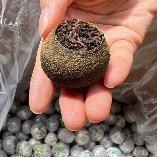 Sun-Dried Tianma Xiao Qing Gan (Small Green Citrus Puerh)