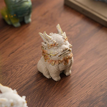 Sandstone Pixiu Tea Pet Figurine