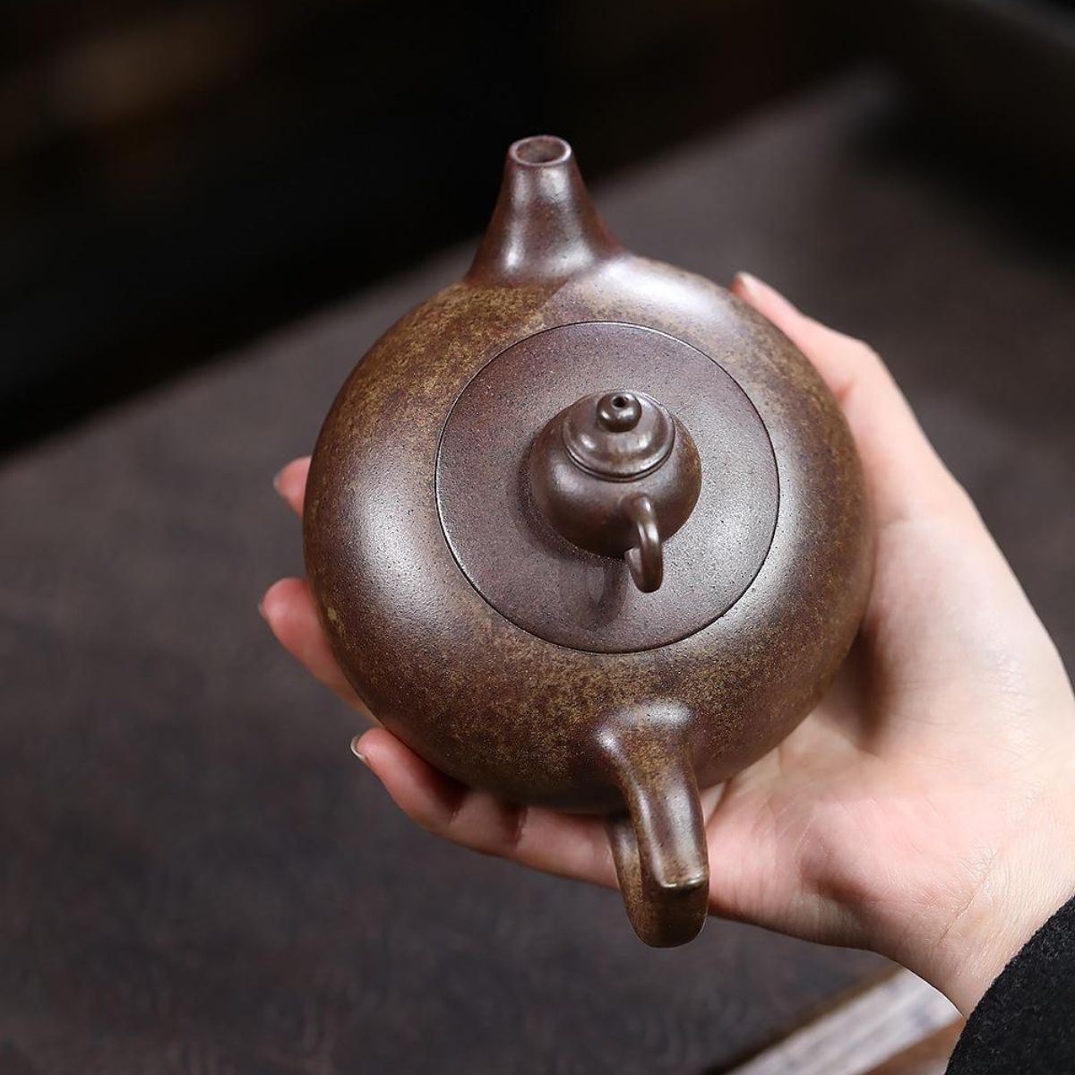 Xiao Yin Yixing Teapot | Raw Purple Clay Wood-Fired Zisha | Handcrafted 230ml