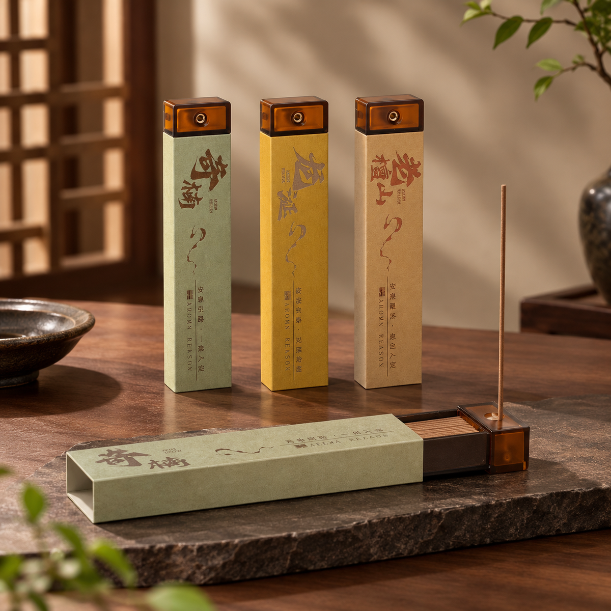 As Seen in a Qifu Tea Video: Natural Incense Sticks with Holder, 5g Tube