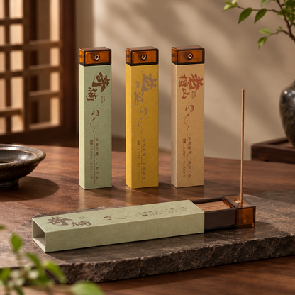 As Seen in a Qifu Tea Video: Natural Incense Sticks with Holder, 5g Tube