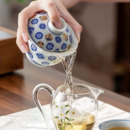 Jingdezhen Gold-Traced Pi Qiu Gongfu Tea Set – 5-Piece Gift Box | Qicheng Tang
