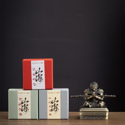 Sun Wukong Victorious Fighting Buddha Alloy Coil Incense Burner Gift Set – 3 Premium Fragrances Included